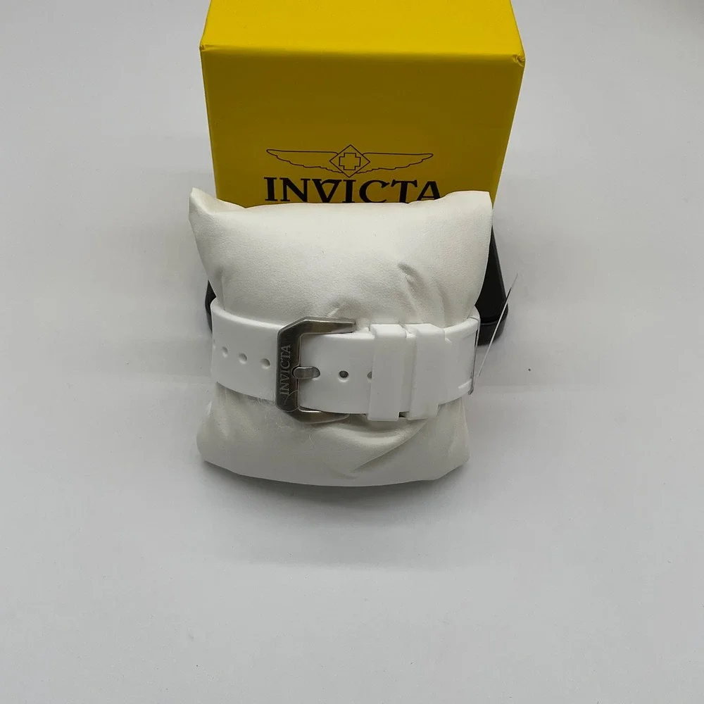 Invicta‎ Racing Vaulthan 44mm Red Case White Silicone Strap Sport Watch New